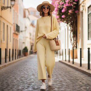 Charlie Holiday Delilah Pants Butter Size Small NWT